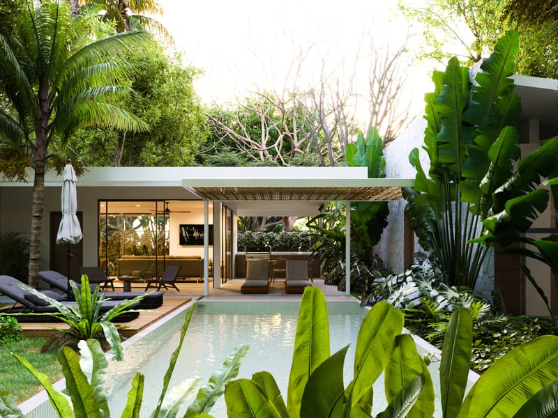 Brand-New Modern Tropical Home with Guest House in Playa Grande